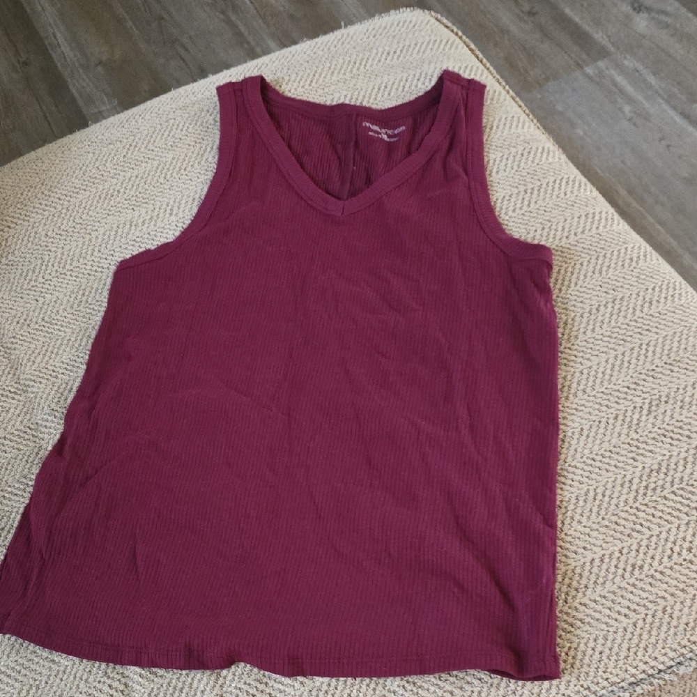 Maurices Red Sleeveless Relaxed Tank Top